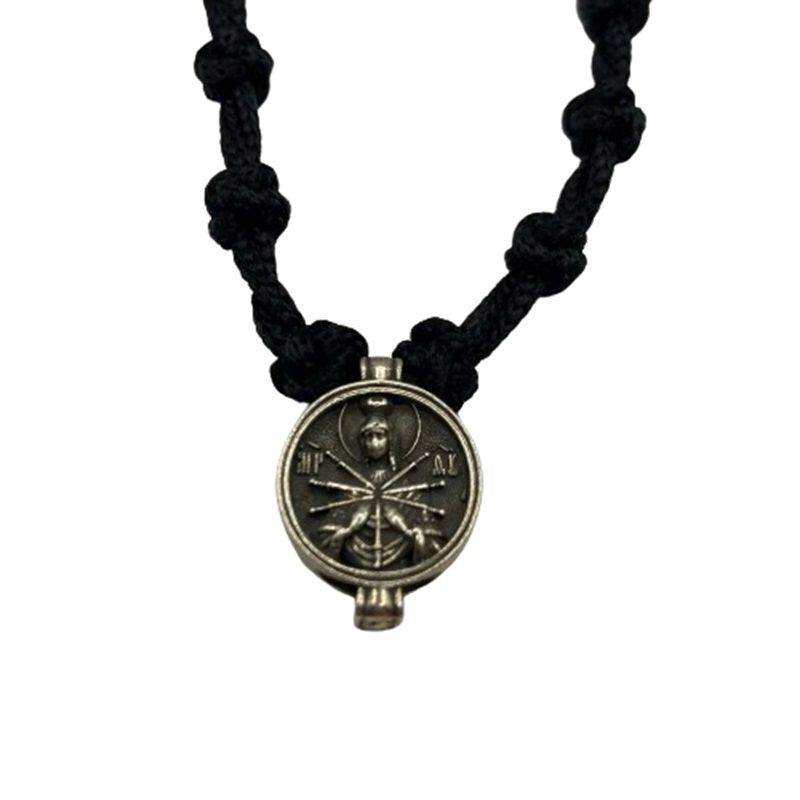 Handmade 33-Knot Prayer Bracelet | Soft-Knit with Icons