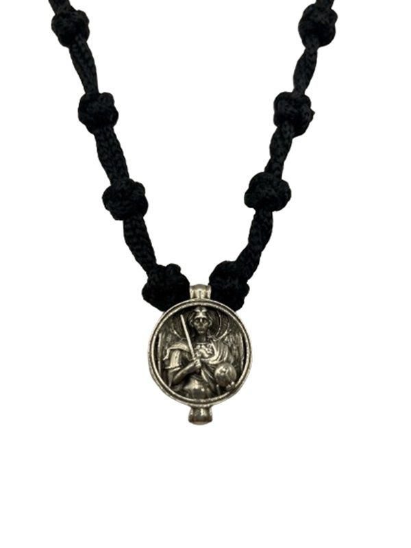 Handmade 33-Knot Prayer Bracelet | Soft-Knit with Icons