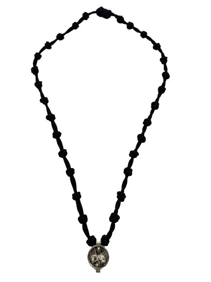 Handmade 33-Knot Prayer Bracelet | Soft-Knit with Icons