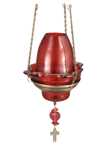 Handmade Hand-Blown Glass Hanging Vigil Lamp (Kandili) with Detachable Lid – 13 x 10 cm (Available in 9 Colors)