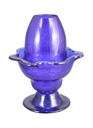 Handmade Hand-Blown Glass Tabletop Vigil Lamp (Kandili) with Lid – 17 x 13.5 cm (Available in 9 Colors)